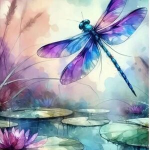 Vibrant Dragonfly Art Painting